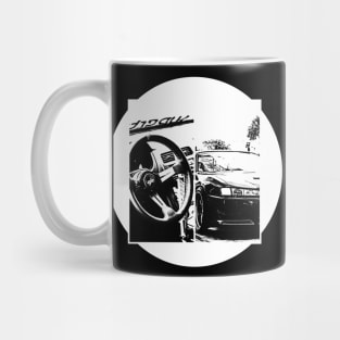 NISSAN SILVIA S14 KOUKI Black 'N White 5 (Black Version) Mug